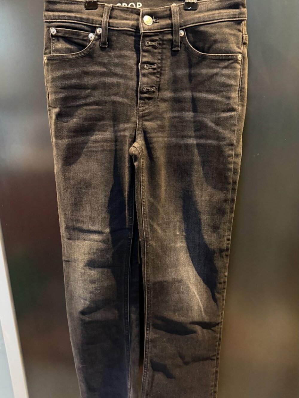 J Crew 9" Billie Demi Boot Crop Jeans Women's Size 25 - faded black